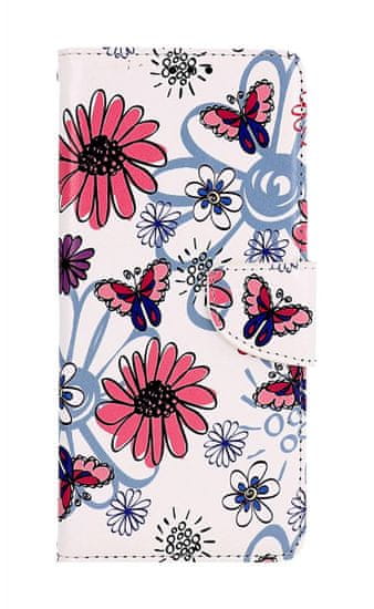 TopQ Pouzdro Xiaomi Redmi 12C knížkové Flowers 95573