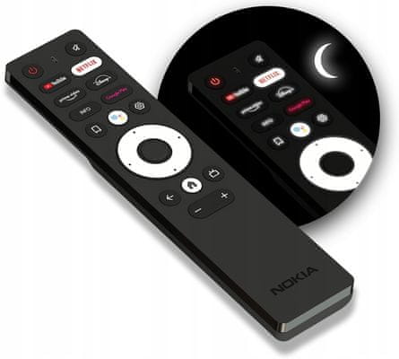 elegantný multimediálny prehrávač Nokia Streaming Stick 801 full uhd rozlíšenie android tv 11 google assistant interná pamäť microusb hdmi