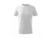 Bílé dětské bavlněné tričko bez potisku Velikost: 122