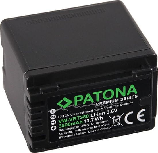 PATONA baterie pro digitální kameru Panasonic VW-VBT380 3800mAh Li-Ion Premium