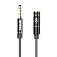 DUDAO L11S 3.5 mm Jack / AUX 4 -pólový prodlužovací kabel 1m Silver