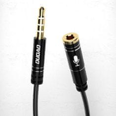 DUDAO L11S 3.5 mm Jack / AUX 4 -pólový prodlužovací kabel 1m Silver