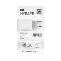 IZMAEL Nabíječka MySafe Ch24A - 1m - Kabel Typ C 2,4A - Bílá KP26676