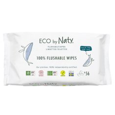 ECO by Naty Ubrousky vlhčené bez vůně splachovatelné 56 ks