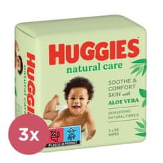 Huggies 3x Natural Triplo Ubrousky vlhčené 56x3 ks