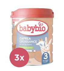 Babybio 3x CAPREA 3 Croissance plnotučné kozí kojenecké bio mléko 800 g