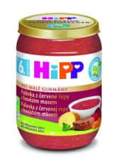 HiPP 6x BIO Polévka z červené řepy s hovězím masem od 6. měsíce, 190 g