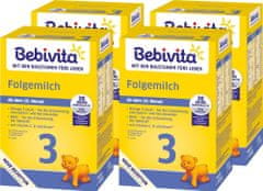 Bebivita 4x Mléko 3 Instantní pokračovací mléčná výživa od uk. 9. měsíce, 500 g