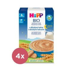 HiPP 4x BIO Kaše mléčná na dobrou noc s dětskými keksy od 6. měsíce 250g