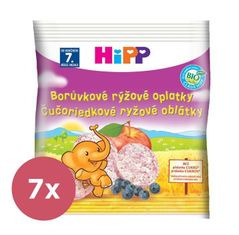 HiPP 7x BIO borůvkové rýžové oplatky pro děti 30 g