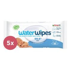 WaterWipes 5x Vlhčené obrousky bez obsahu plastů 60 ks ( 300 ks )