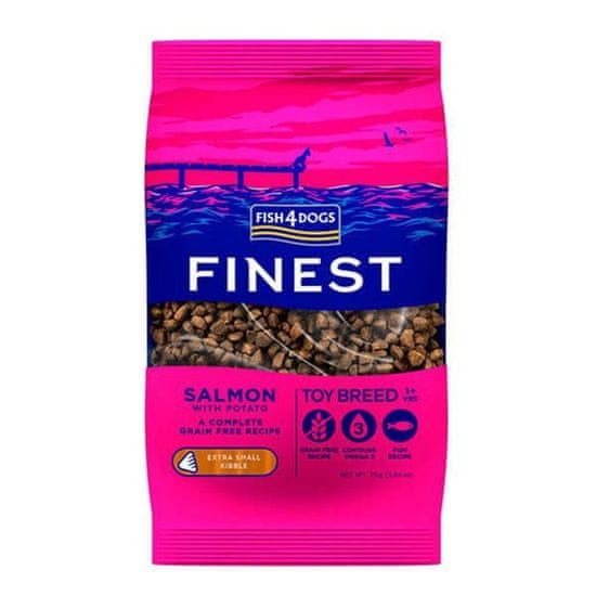 Fish4Dogs Granule pro psy extra malé Finest losos s bramborami 1,5 kg, 1+