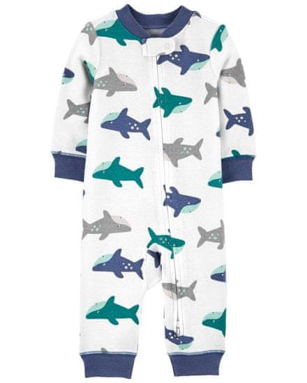 Carter's Overal bez nožiček zip Sleep & Play Shark chlapec NB/ vel. 56