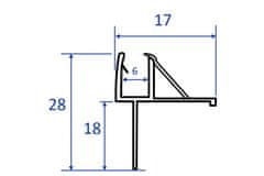 WellMall WM Spodní praporkové těsnění 120 cm