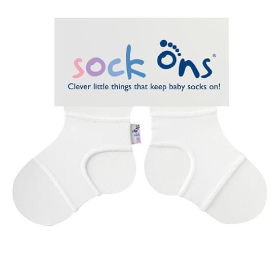 XKKO KIKKO SOCK ONS Držák ponožek Classic, bílá (6-12m)