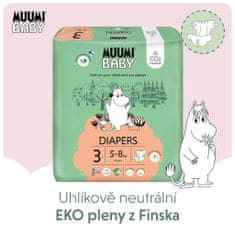 MUUMI BABY Baby 3 Midi 5-8 kg (150 ks), měsíční balení eko plen