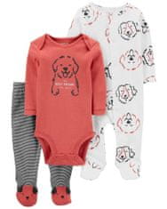 Carter's Set 3dílný body dl. rukáv, overal, polodupačky Red Dog kluk LBB NB/ vel. 56