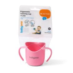 BabyOno Hrnek ergonomický s oušky 120 ml růžový 6m+