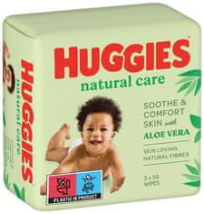 Huggies 3x Natural Triplo Ubrousky vlhčené 56x3 ks