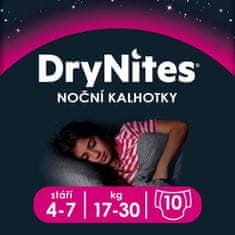 Huggies DryNites Kalhotky plenkové jednorázové pro dívku 4-7 let (17-30 kg) 10 ks