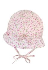 Sterntaler Klobouk organická bavlna v růžové barvě s květinovým potiskem pink holka-43 cm-5-6 m