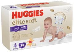 Huggies 2x Elite Soft Pants Kalhotky plenkové jednorázové 4 (9-14 kg) 38 ks