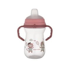 Canpol BABIES Hrneček se silikonovým pítkem FirstCup Bonjour Paris 250ml růžový