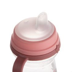 Canpol BABIES Hrneček se silikonovým pítkem FirstCup Bonjour Paris 250ml růžový