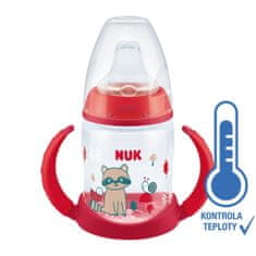 Nuk FC Lahvička na učení s kontrolou teploty 150 ml červená