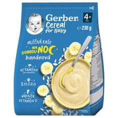 Gerber Kaše mléčná cereal banánová Dobrou noc 230 g