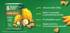 Gerber Organic křupky s mangem a banánem 35 g