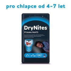 Huggies DryNites Kalhotky plenkové jednorázové pro kluka 4-7 let (17-30 kg) 10 ks