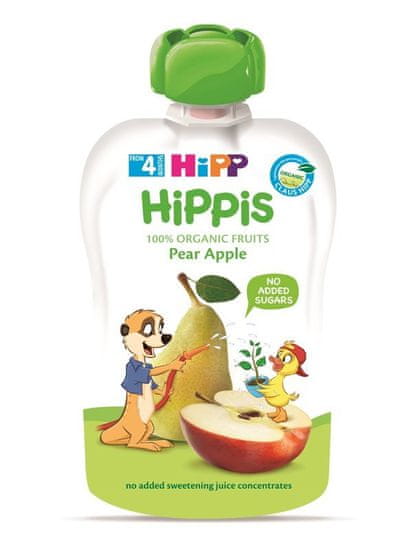 HiPP iS BIO Hruška, jablko 100 g, 4m+