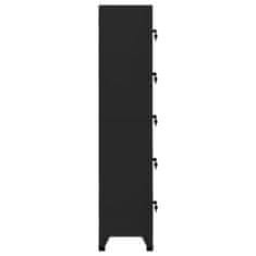 Vidaxl Uzamykatelná skříň černá 38 x 40 x 180 cm ocel