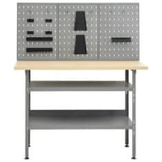 Vidaxl Pracovní stůl se třemi nástěnnými panely