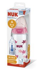 Nuk FC+ Lahev skleněná s kontrolou teploty 240 ml - růžová