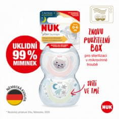 Nuk Dudlík Star Den & Noc, SI,V1 (0-6m.) 2 ks box holka