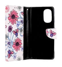 TopQ Pouzdro Motorola Moto G51 5G knížkové Flowers 95556