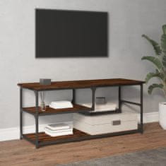 Vidaxl TV skříňka kouřový dub 103x38x46,5 cm kompozitní dřevo a ocel