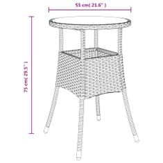 Greatstore 3dílný zahradní bistro set s poduškami béžový polyratan