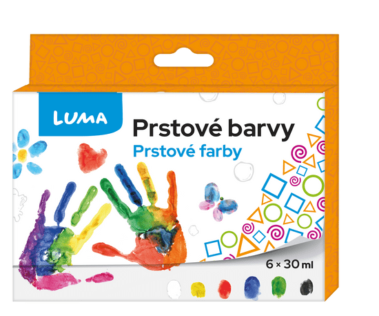 LUMA trading Prstové barvy 30 ml 6 barev