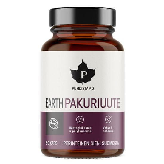 Puhdistamo Earth Chaga BIO 60 kapslí Pakuriuute