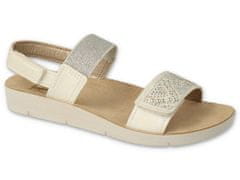 Befado dívčí sandálky CLIP 068Y001 stříbrno-bílé, velikost 32