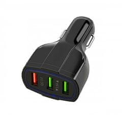 APT PLS34F Nabíječka do auta Quick Charge 3.0 3xUSB černá