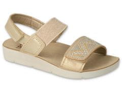 Befado dívčí sandálky CLIP 068Y002 béžovo-zlaté, velikost 33