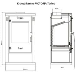 Victoria krbová kamna Torino