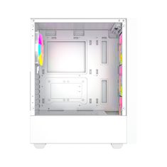 Gembird Fornax 4000 ARGB/Midi Tower/Transpar./Bílá