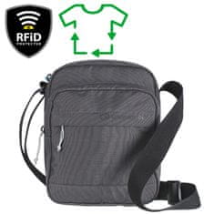 Lifeventure Taštička přes rameno Lifeventure RFiD Shoulder Bag, Recycled, Grey