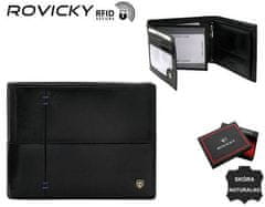 Rovicky Prostorná kožená peněženka s RFID systémem