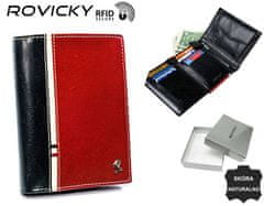 Rovicky Pánská kožená peněženka Putnok černo-červená One size